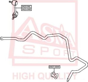 Стойка (тяга) стабилизатора Asva. Артикул 0423-94L