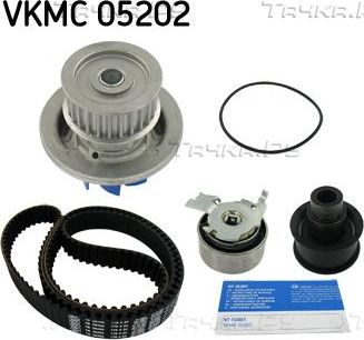 Помпа (водяной насос) с комплектом ремня ГРМ SKF для Opel Astra G 1998-2005. Артикул VKMC 05202