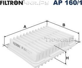 Воздушный фильтр Filtron для Toyota Premio II (T26) 2007-2026. Артикул AP 160/1