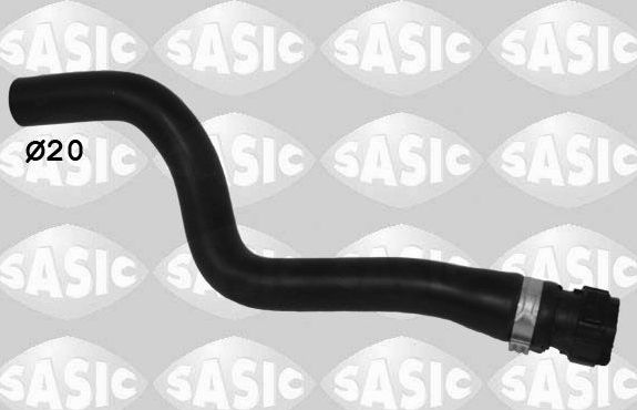 Патрубок радиатора (системы охлаждения) Sasic правый для Renault Clio II 2001-2013. Артикул 3404189