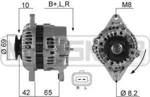 Генератор Era OEM для Daewoo Matiz I 1998-2015. Артикул 210208