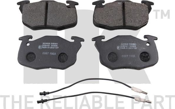 Тормозные колодки NK передние для Renault 21 1986-1994. Артикул 223920