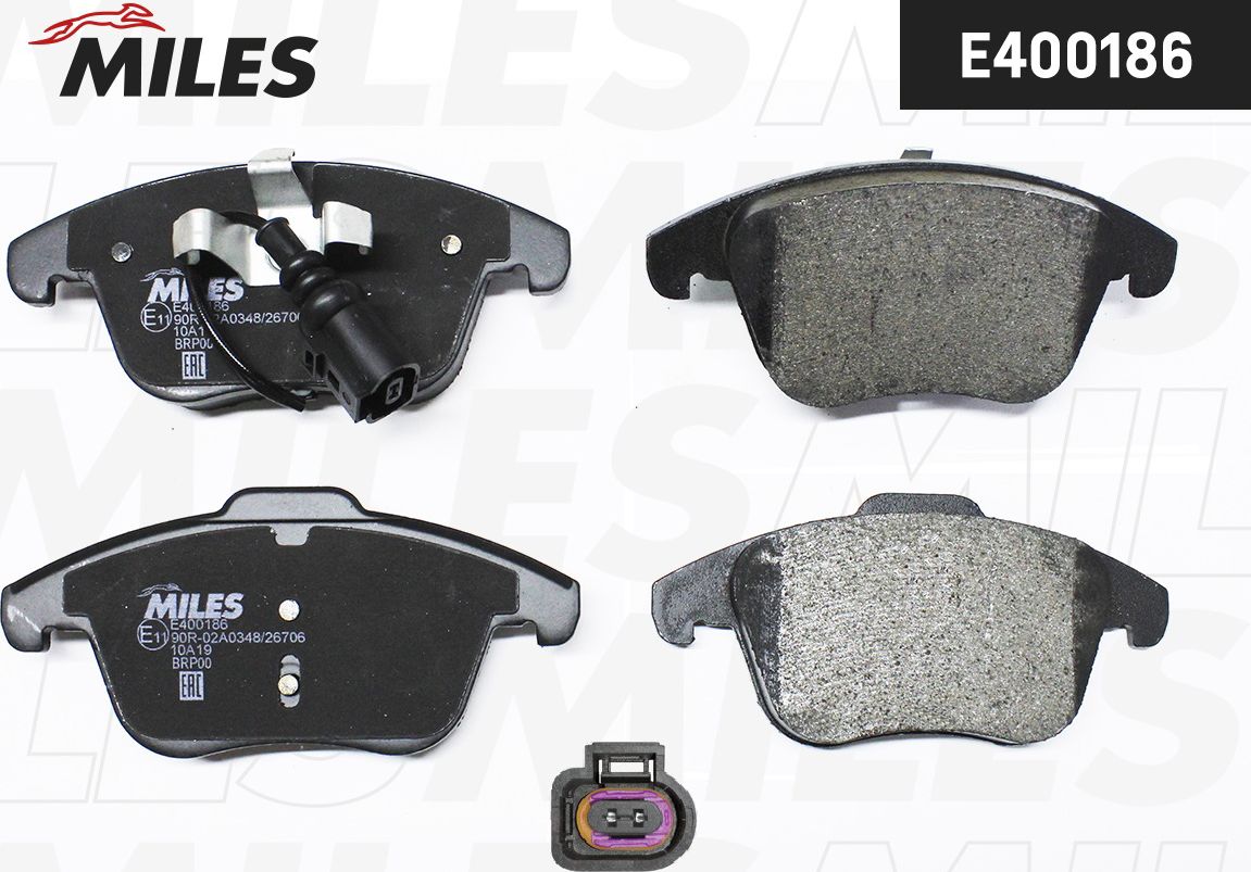 Тормозные колодки Miles (Low-Metallic). Артикул E400186