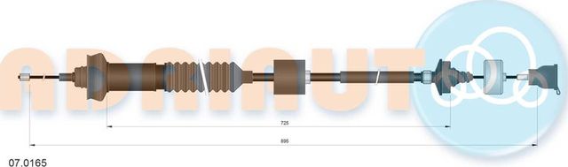 Трос сцепления Adriauto. Артикул 07.0165