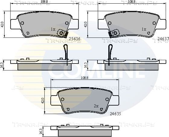 Тормозные колодки Comline Comline задние для Honda CR-V IV 2012-2018. Артикул CBP31674