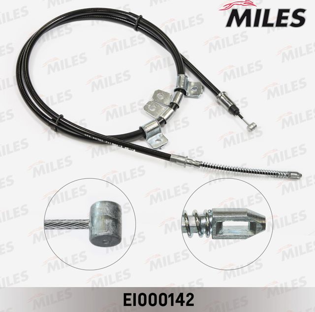 Трос ручника (тросик ручного тормоза) Miles задний левый для Daewoo Lanos 1997-2005. Артикул EI000142