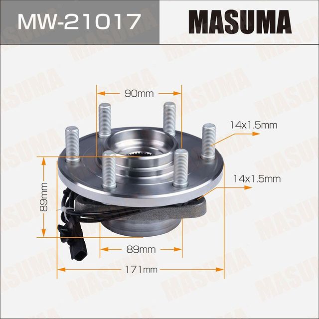 Ступица колеса с интегрированным подшипником Masuma. Артикул MW-21017