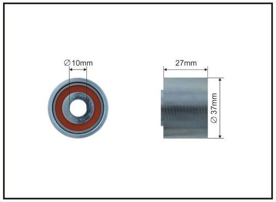 Направляющий (ведущий) ролик приводного поликлинового ремня Caffaro (Металл). Артикул 70-71