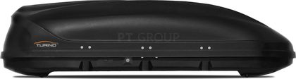 Автомобильный бокс PT Group Turino 1 аэродинамический черный (410 л, 177х81х46 см), двусторонее открывание. Артикул 00002503