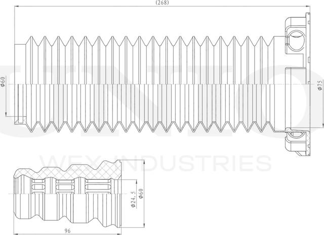 Пыльник амортизатора (Unio). Артикул DUC-10040