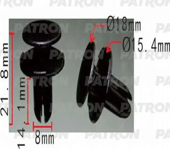 Клипса крепежная (Patron). Артикул P37-0516