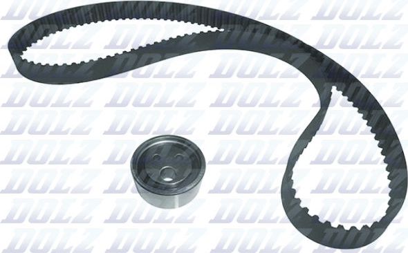 Ремень ГРМ с роликами (комплект) Dolz для Nissan Kubistar X76 2003-2005. Артикул SKD002