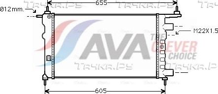Радиатор охлаждения двигателя AVA. Артикул OL2261