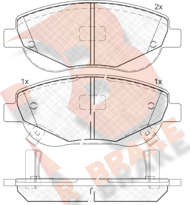 Тормозные колодки R Brake. Артикул RB1944