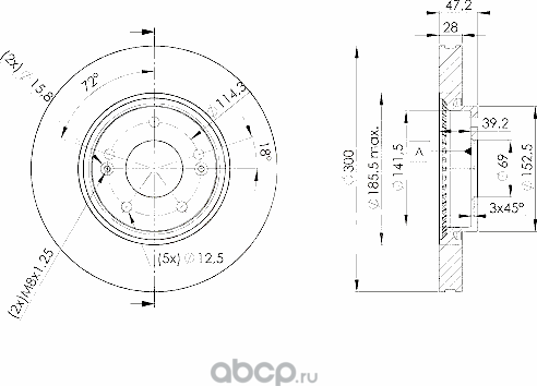 Диск тормозной (Icer). Артикул 78BD0580