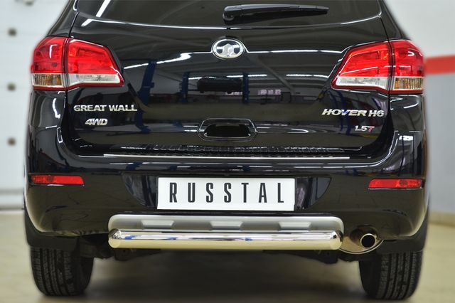 Защита RusStal заднего бампера d76 (дуга) для Great Wall Hover H6 2013-2017. Артикул GH6Z-001634
