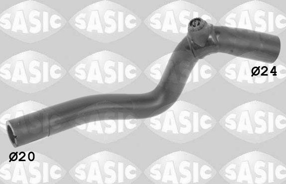 Патрубок радиатора (системы охлаждения) Sasic левый для Renault Grand Scenic II 2004-2009. Артикул 3404193