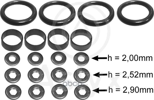 Комплект прокладок, форсунка (Aslyx) Aslyx. Артикул AS506251