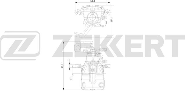 Тормозной суппорт Zekkert (Чугун) задний правый для Honda Accord VI 1998-2003. Артикул BS-8353