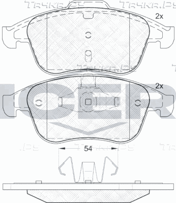 Тормозные колодки Icer передние для Renault Megane IV 2010-2026. Артикул 181918