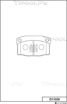 Тормозные колодки MK Kashiyama передние для Daewoo Espero 1991-1994. Артикул D11029