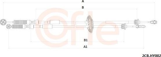 Трос переключения передач КПП Cofle для Hyundai Accent III 2005-2010. Артикул 92.2CB.HY002