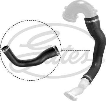 Патрубок интеркулера Gates для Saab 9-5 II 2010-2012. Артикул 09-0168