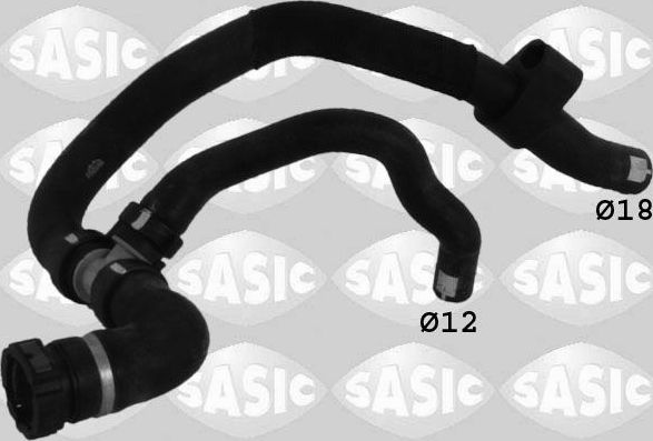 Патрубок радиатора (системы охлаждения) Sasic правый для Renault Latitude I 2011-2015. Артикул 3404117