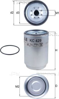 Топливный фильтр Mahle для Renault Premium I 2000-2006. Артикул KC 429D