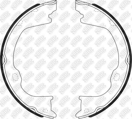 Тормозные колодки (стояночная тормозная система) NiBK задние для Dodge Durango III 2011-2026. Артикул FN0714