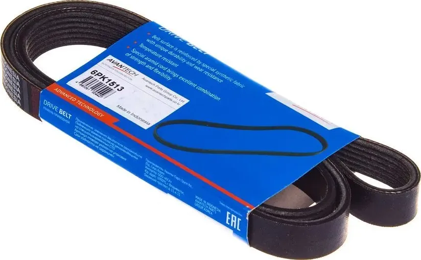 Ремень поликлиновой (Avantech). Артикул 6PK1513