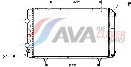 Радиатор охлаждения двигателя AVA. Артикул PE2147
