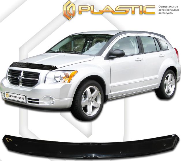 Дефлектор СА Пластик для капота (Classic черный) Dodge Caliber 2006-2011. Артикул 2010010107345