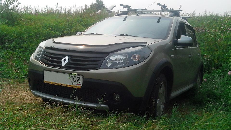 Дефлектор Vip-Tuning для капота Renault Sandero I 2007-2012. Артикул RL09