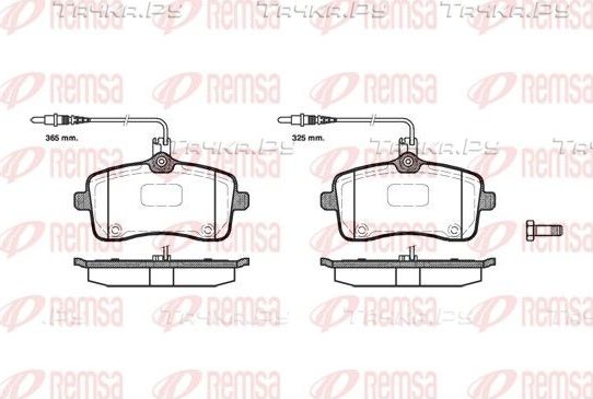 Тормозные колодки Remsa передние для Peugeot 407 2004-2011. Артикул 1102.04