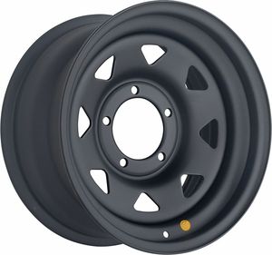 Колёсный диск OFF-ROAD Wheels усиленный стальной черный матовый 5x139,7 8xR16 d110 ET0 (треуг. мелкий) для УАЗ Патриот 2005-2015. Артикул 1680-53910MB-0A17