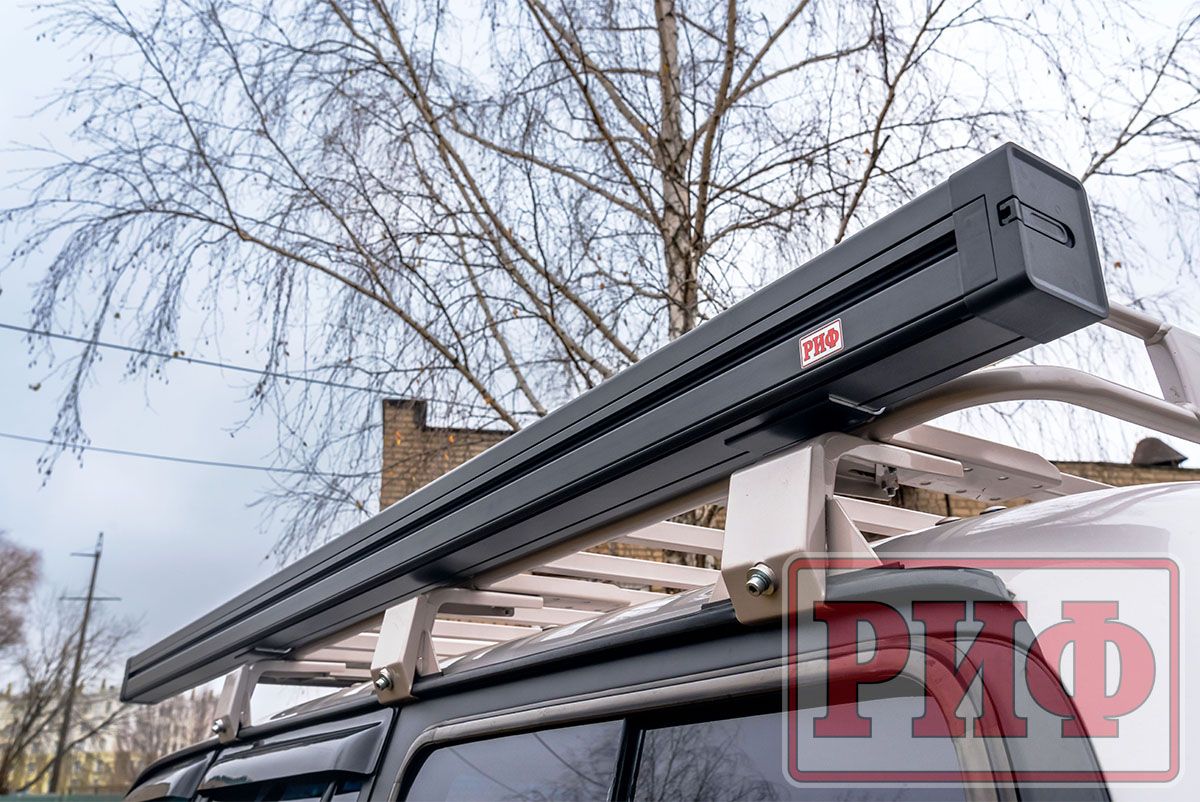 Стенки РИФ к автомобильной маркизе 2,13х2,5 м полуавтомат (винил) темно-серая. Артикул RIF5306-2025V