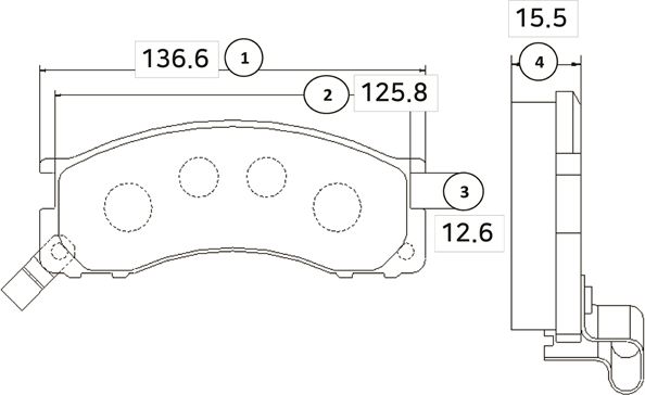 Тормозные колодки CTR. Артикул GK1036