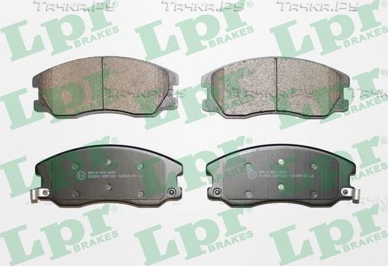 Тормозные колодки LPR передние для Chevrolet Captiva I 2006-2018. Артикул 05P1322