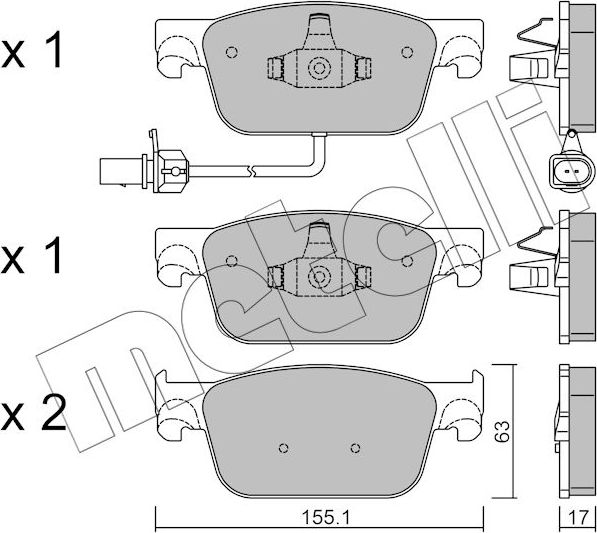 Тормозные колодки Metelli. Артикул 22-1125-0