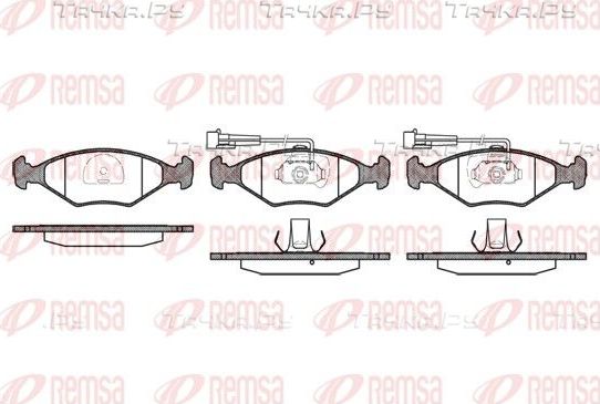 Тормозные колодки Remsa передние для Fiat Palio I 1996-2012. Артикул 0281.42