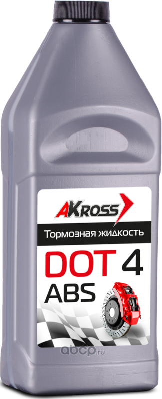 Тормозная жидкость DOT-4 (Серебро) 910г (Akross). Артикул aks0004dot