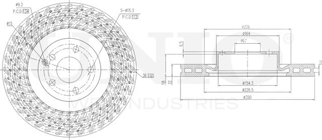 Диск тормозной (Unio). Артикул BRD-20446