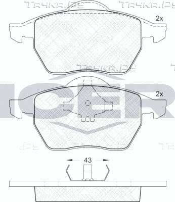 Тормозные колодки Icer передние для Volkswagen Golf IV 1997-1999. Артикул 181131