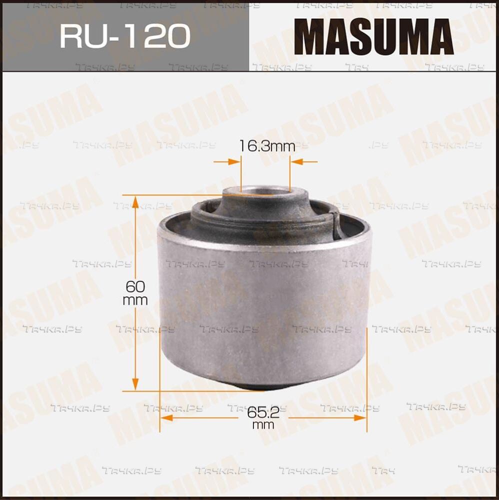 Сайлентблок заднего рычага подвески Masuma правый/левый для Mitsubishi Pajero II 1990-2000. Артикул RU-120