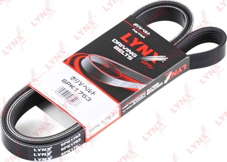 Приводной ремень поликлиновой LYNXauto. Артикул 6PK1753
