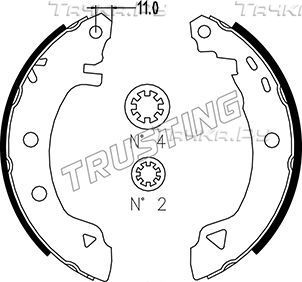 Тормозные колодки Trusting задние для Alfa Romeo 146 1994-2001. Артикул 004.008