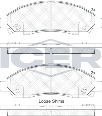 Тормозные колодки Icer. Артикул 181974