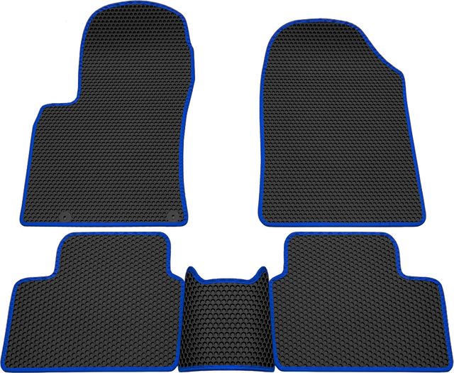 Коврики Rezkon EVA Соты для салона Kia Ceed III 2018-2026 Синий кант. Артикул 9121005303