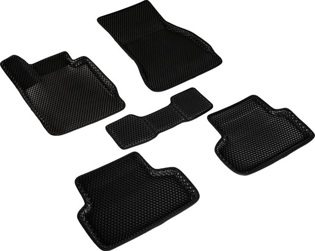 Коврики Seintex 3D EVA ромб для салона BMW 5 G30 2016-2023 ЧЕРНЫЕ. Артикул 98115